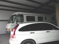 The motorhome & CR-V are content in their new home as well.