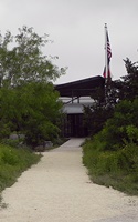 Here we see the pathway to the visitor center.