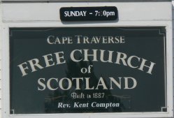 This is a typical sign found on the side of most of the churches.