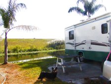Our campsite on Lake Okeechobee, Florida.
