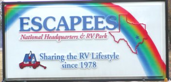 The sign at Escapees National Headquarters.