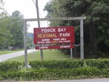 The sign at Pohick Regional Park, where we spent six nights.