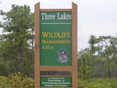 This is the sign you see once you turn on to Williams Rd. and begin to travel west to the WMA,