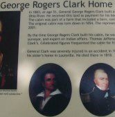 Story board at the home of George Rogers Clark.