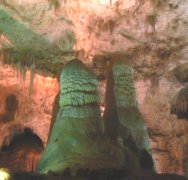 The caves lighting tends to emphisize the colors.