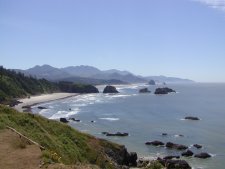 This a view of the coast south of Ft. Stevens Park.