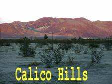 A view of the Calico Hills from our campsite in Barstow, Ca.