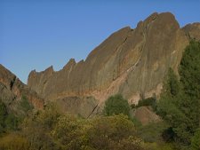 The area near the parking at Pinnacles Natl. Monument.