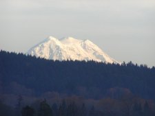 Our first look at Mt. Rainier in Washington!