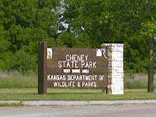 The gate to Cheney State Park, Cheney, Ks.