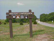 The sign to our campground at M&M Point.