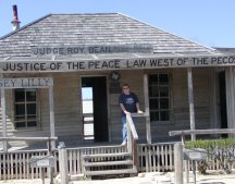 The bar and courtroom of Judge Roy Bean, in Langtry, TX.
