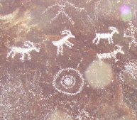 Granite Canyon has a very large area covered with petroglyphs.