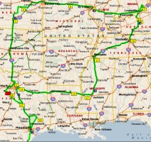 The map of our travels in our sixth year on the road.