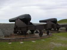 Some civil war era guns on display.