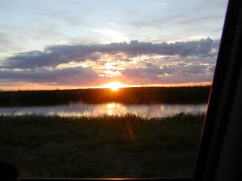 Sunset on Brazoria National Refuge.