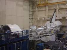 This is one of the mock-ups of the shuttle payload bay. It is used to prepare for all current missions to the new space station.