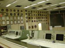 This is the actual Mission Control center that was used for all space flights from the very first, through the early shuttle missions. 