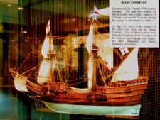 This is a model of the flagship, Susan Constant, which carried such people as John Smith.