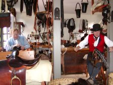 The harness shop makes horse harness for use all over the world.