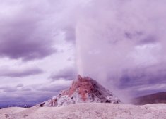 This is a cone geyser. (click on it to see Lion Geyser Group)